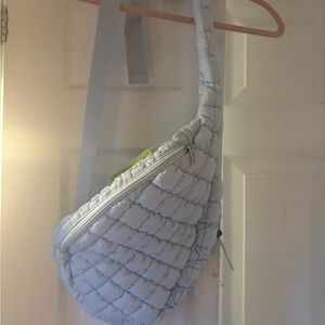 Petunia Pickle Bottom Quilted Crossbody Bag - Light Blue